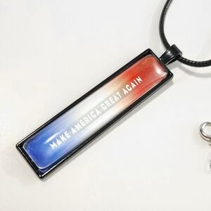 MAKE AMERICA GREAT AGAIN Vertical Pendant Necklace